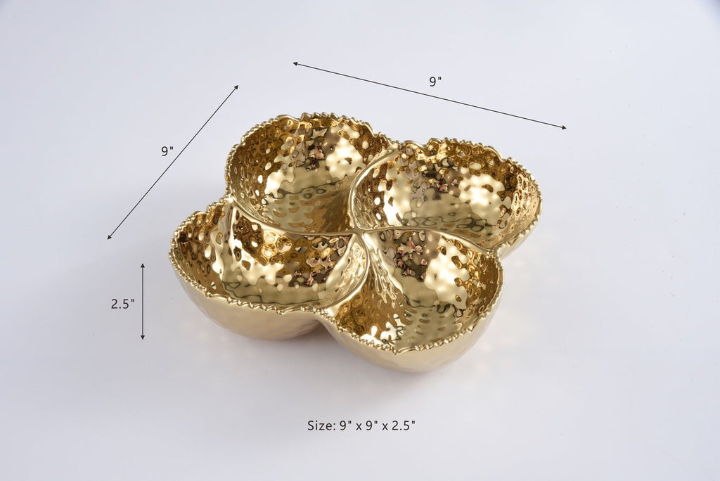 Gold Four Section Bowl - Anara Lifestyle