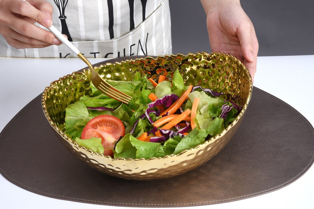 Gold Serving Bowl in Large or Medium - Anara Lifestyle