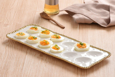 Golden Salerno Devilled Egg Tray - Anara Lifestyle