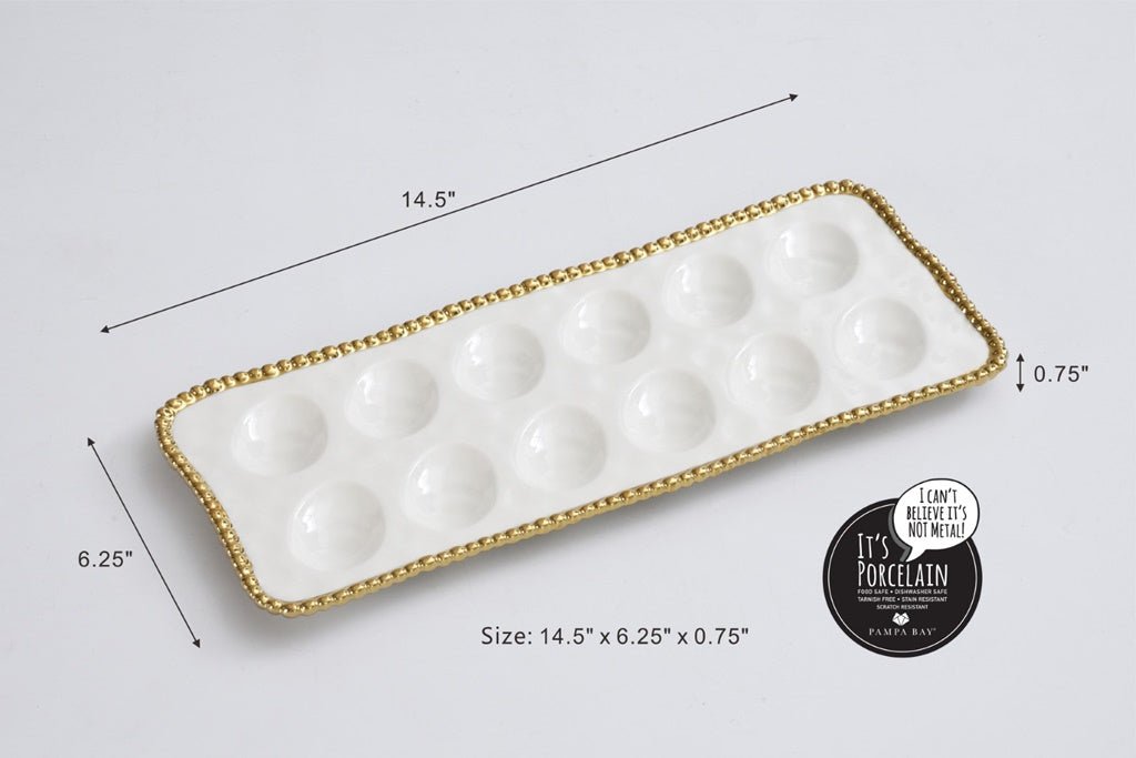 Golden Salerno Devilled Egg Tray - Anara Lifestyle