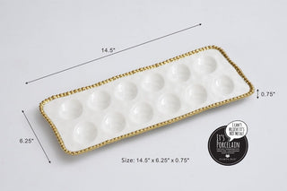 Golden Salerno Devilled Egg Tray - Anara Lifestyle