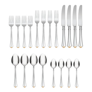 Oneida Golden Juilliard 20-Piece Flatware Set, 18/10 stainless steel (view 4)