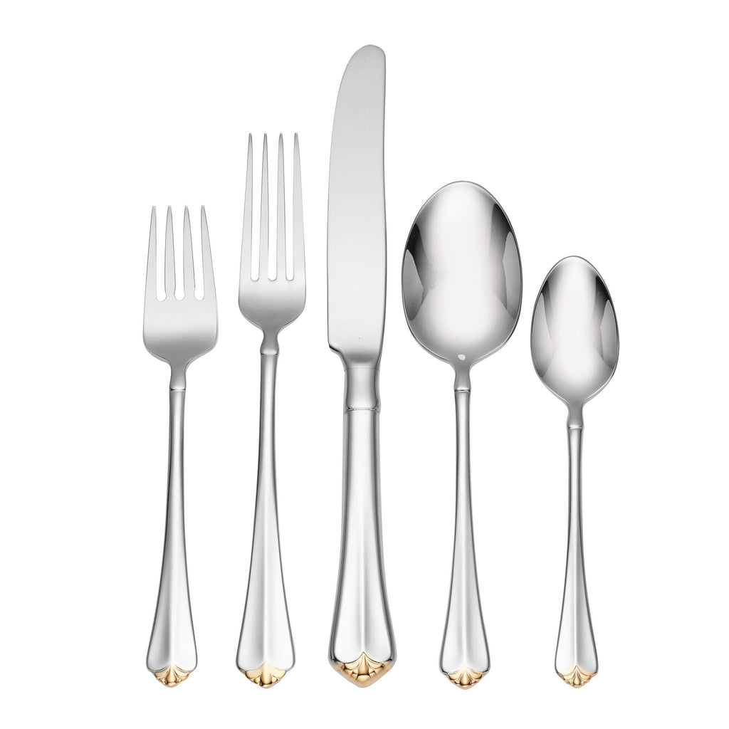 Oneida Golden Juilliard 20-Piece Flatware Set, 18/10 stainless steel