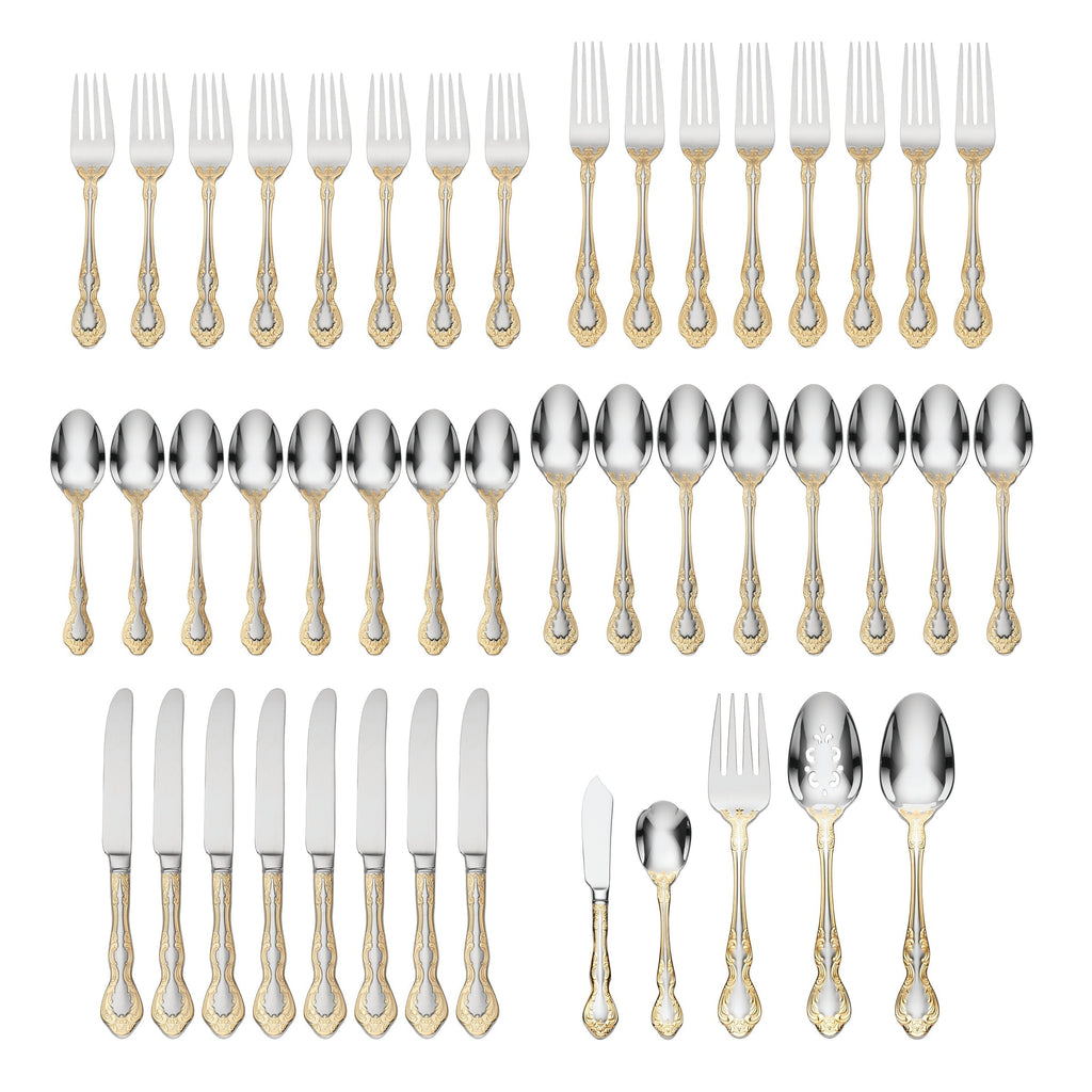 Oneida Golden Mandolina 45-Piece Flatware Set, 18/10 stainless steel (view 3)