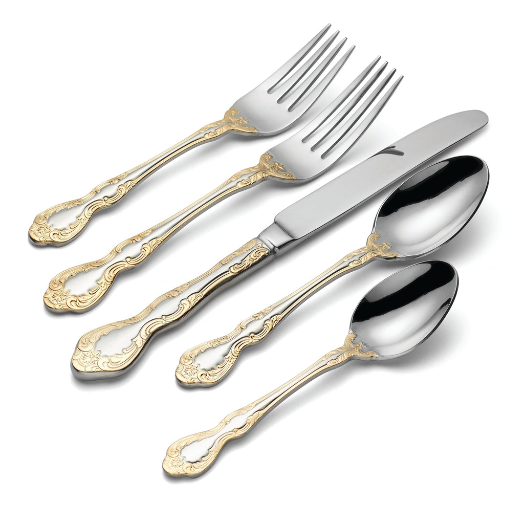 Oneida Golden Mandolina 45-Piece Flatware Set, 18/10 stainless steel (view 4)