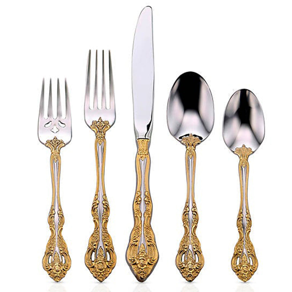 Oneida Golden Michelangelo 20-Piece Flatware Set, 18/10 stainless steel