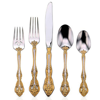 Oneida Golden Michelangelo 20-Piece Flatware Set, 18/10 stainless steel