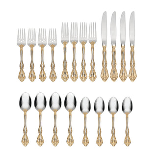 Oneida Golden Michelangelo 20-Piece Flatware Set, 18/10 stainless steel (view 4)