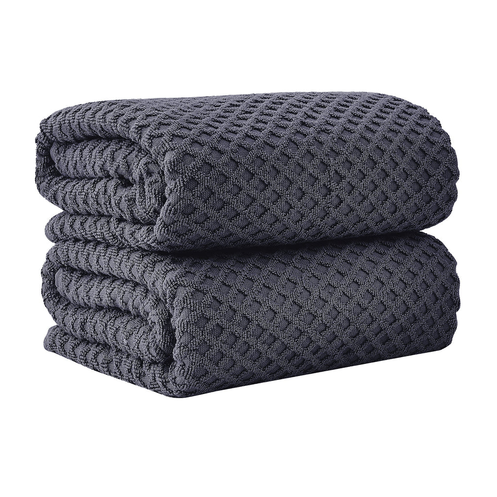 Grayson Cotton Diamond Waffle Weave Bath Towel Set