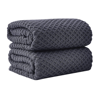 Grayson Cotton Diamond Waffle Weave Bath Towel Set
