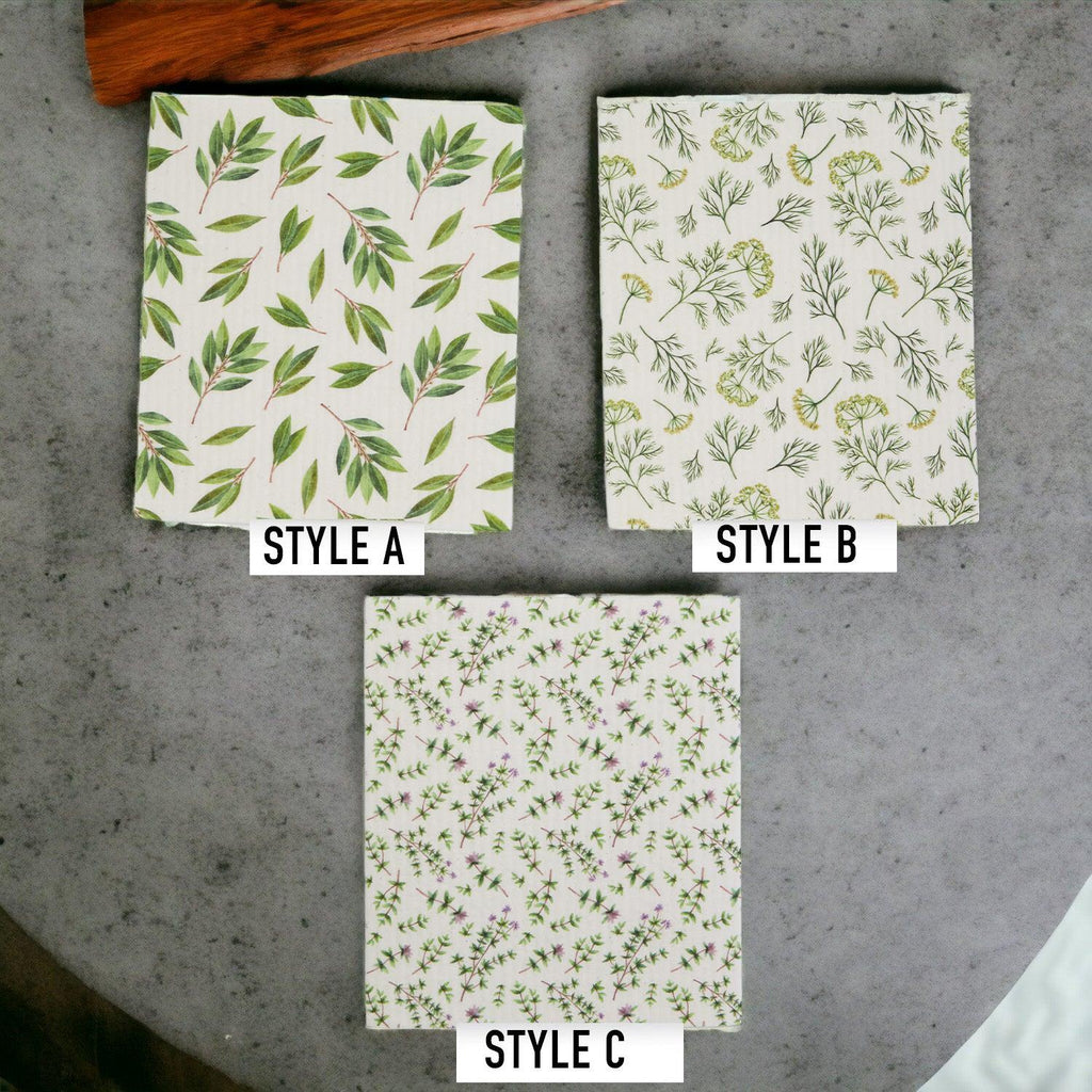 Herb Garden Biodegradable Kitchen Cloth – Eco-Friendly Multipurpose Cleaning Cloth