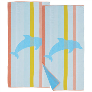 Elegant Vibrant Cotton Beach Towel Set – Boca Collection (2-Pack)