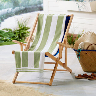 Elegant Oversized Striped Cabana Beach Towel – Edgartown Collection