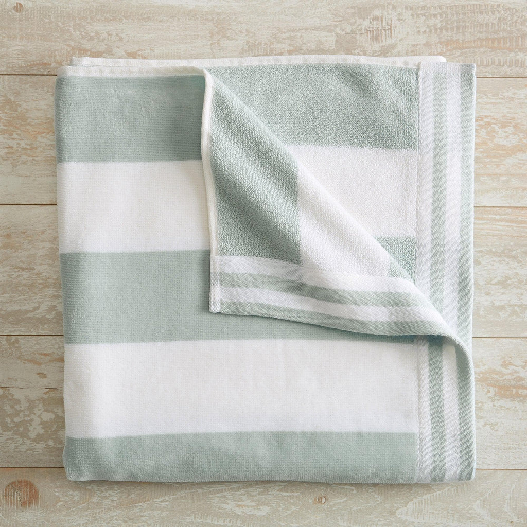 Elegant Oversized Striped Cabana Beach Towel – Edgartown Collection