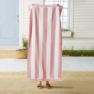Elegant Oversized Striped Cabana Beach Towel – Edgartown Collection