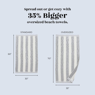 Elegant Oversized Striped Cabana Beach Towel – Edgartown Collection