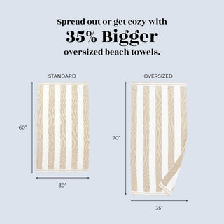 Elegant Oversized Striped Cabana Beach Towel – Edgartown Collection