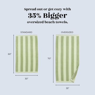 Elegant Oversized Striped Cabana Beach Towel – Edgartown Collection