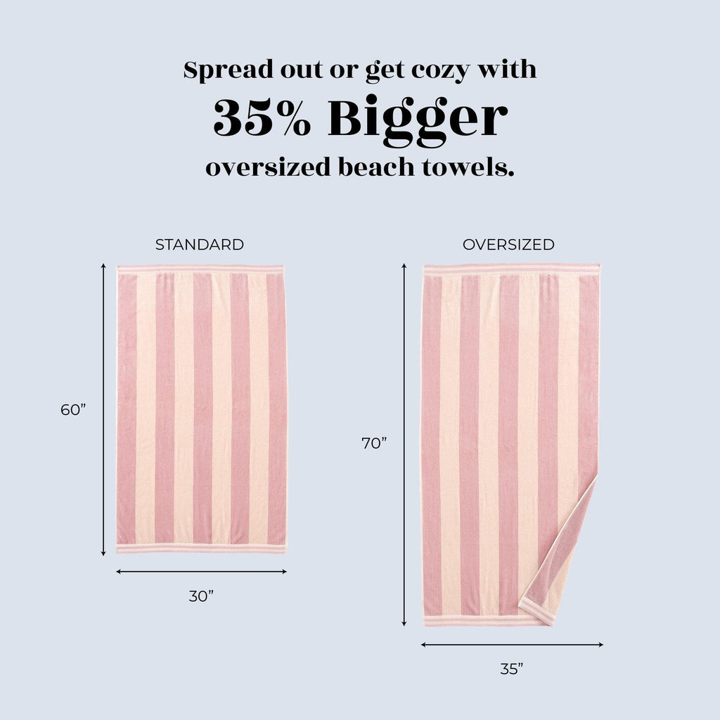 Elegant Oversized Striped Cabana Beach Towel – Edgartown Collection