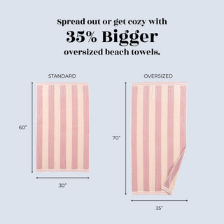 Elegant Oversized Striped Cabana Beach Towel – Edgartown Collection