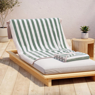 Santa Cruz Oversized Striped Border Cabana Beach Towel