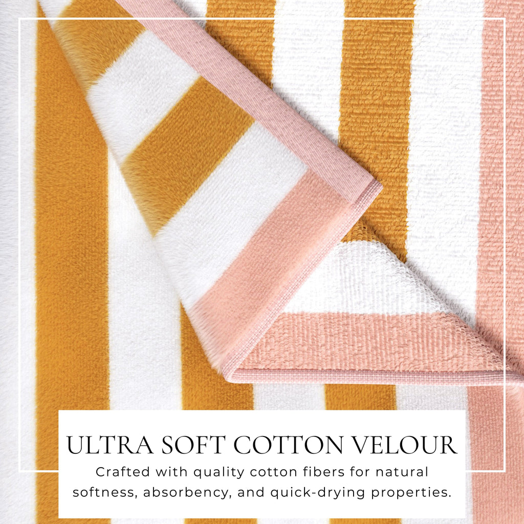 Santa Cruz Oversized Striped Border Cabana Beach Towel
