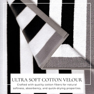 Santa Cruz Oversized Striped Border Cabana Beach Towel