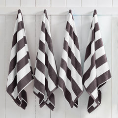 Elegant Cotton Velour Cabana Stripe Beach Towel – Novia Collection