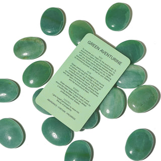 Green Aventurine Palm Stone | Abundance & Heart Chakra Crystal