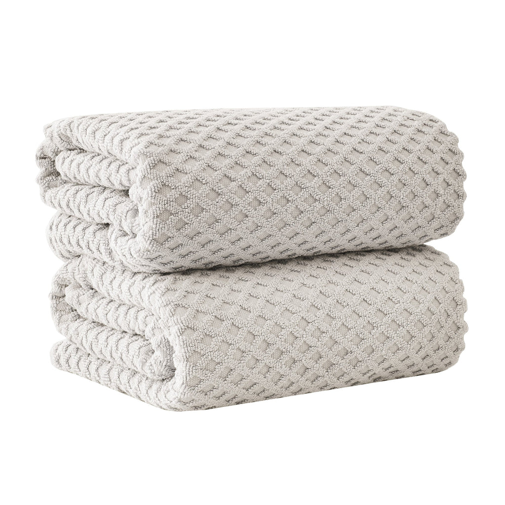 Grayson Cotton Diamond Waffle Weave Bath Towel Set