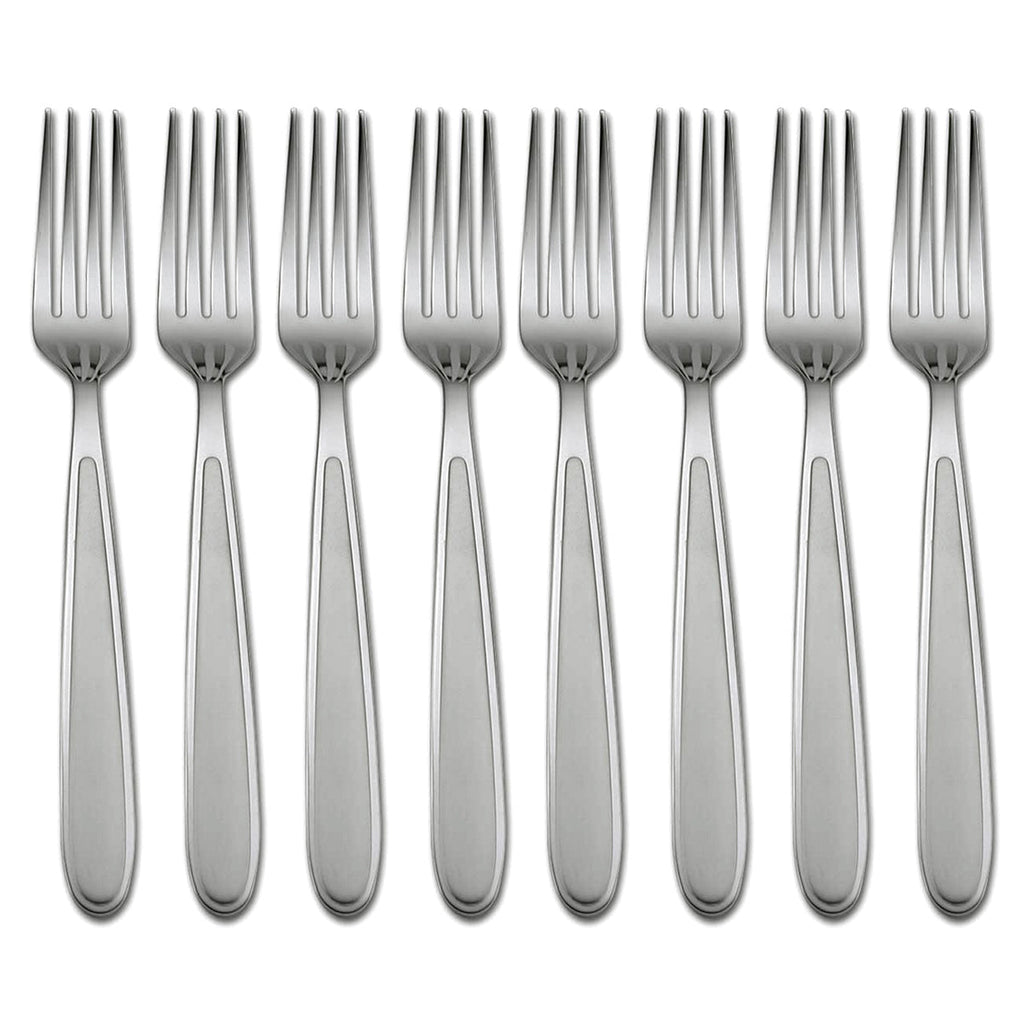 Oneida Jordan Frosted Dinner Forks, Set of 8, 18/0 stainless steel