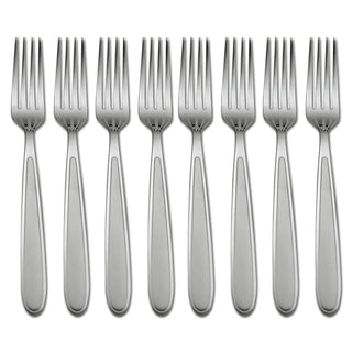 Oneida Jordan Frosted Dinner Forks, Set of 8, 18/0 stainless steel
