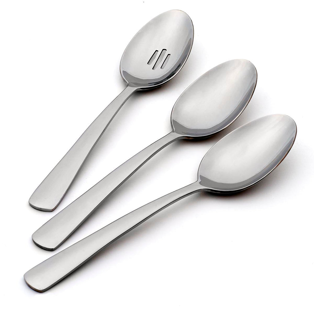 Oneida Aptitude Serving Spoons, Set of 3, 18/0 stainless steel