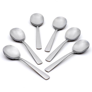 Oneida Aptitude Soup Spoons, Set of 6, 18/0 stainless steel