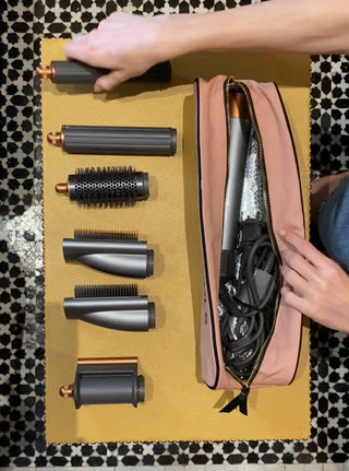 Roomy Hair Wrap Tools Travel Case – Pink/Blush