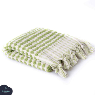 Pom Pom Hand Towel | Organic Turkish Cotton Plush Jacquard Towel