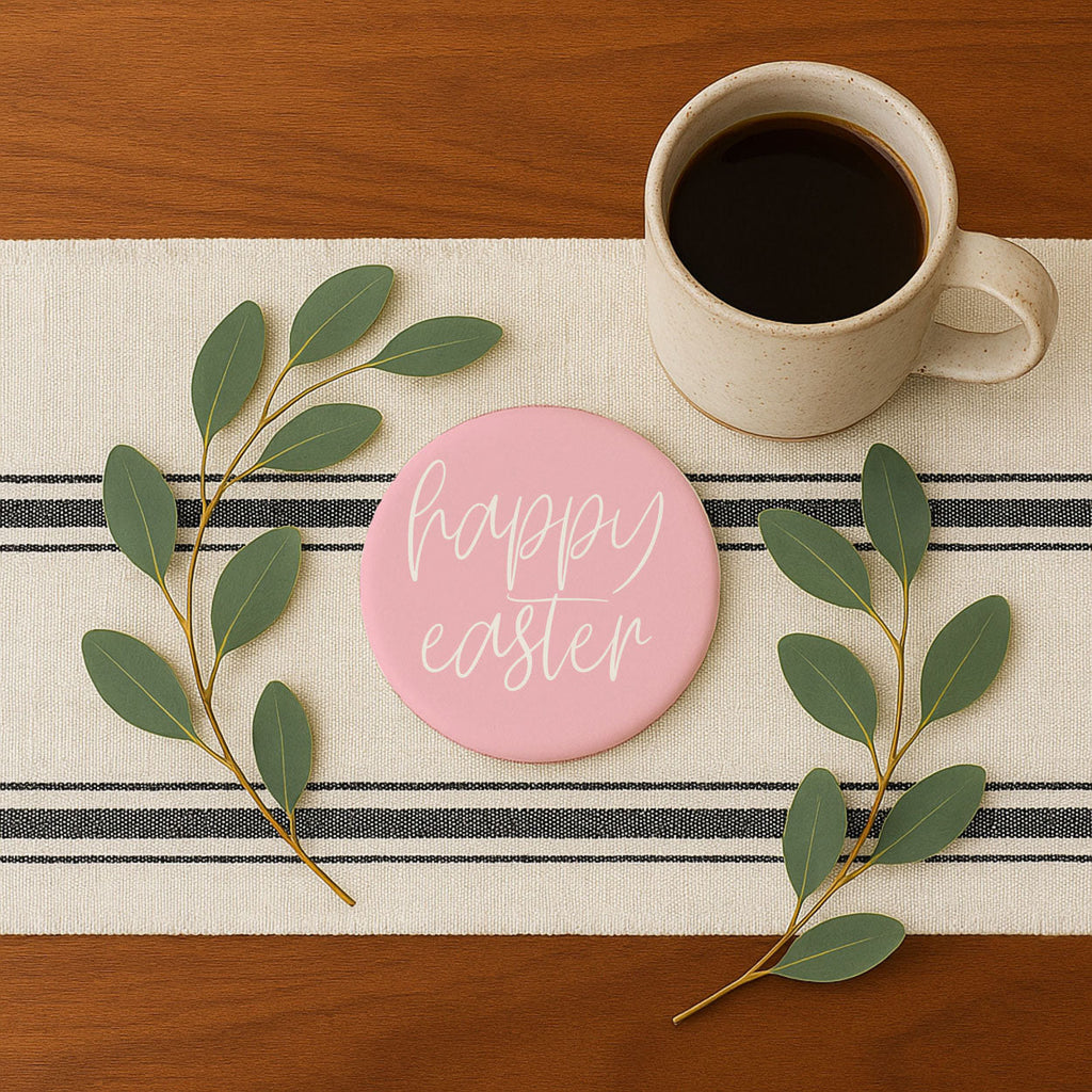Easter & Spring Ceramic Coasters – Matte Finish Seasonal Collection (4