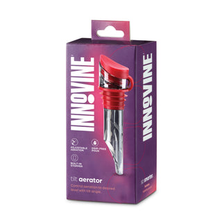 Tilt Wine Aerator in Raspberry