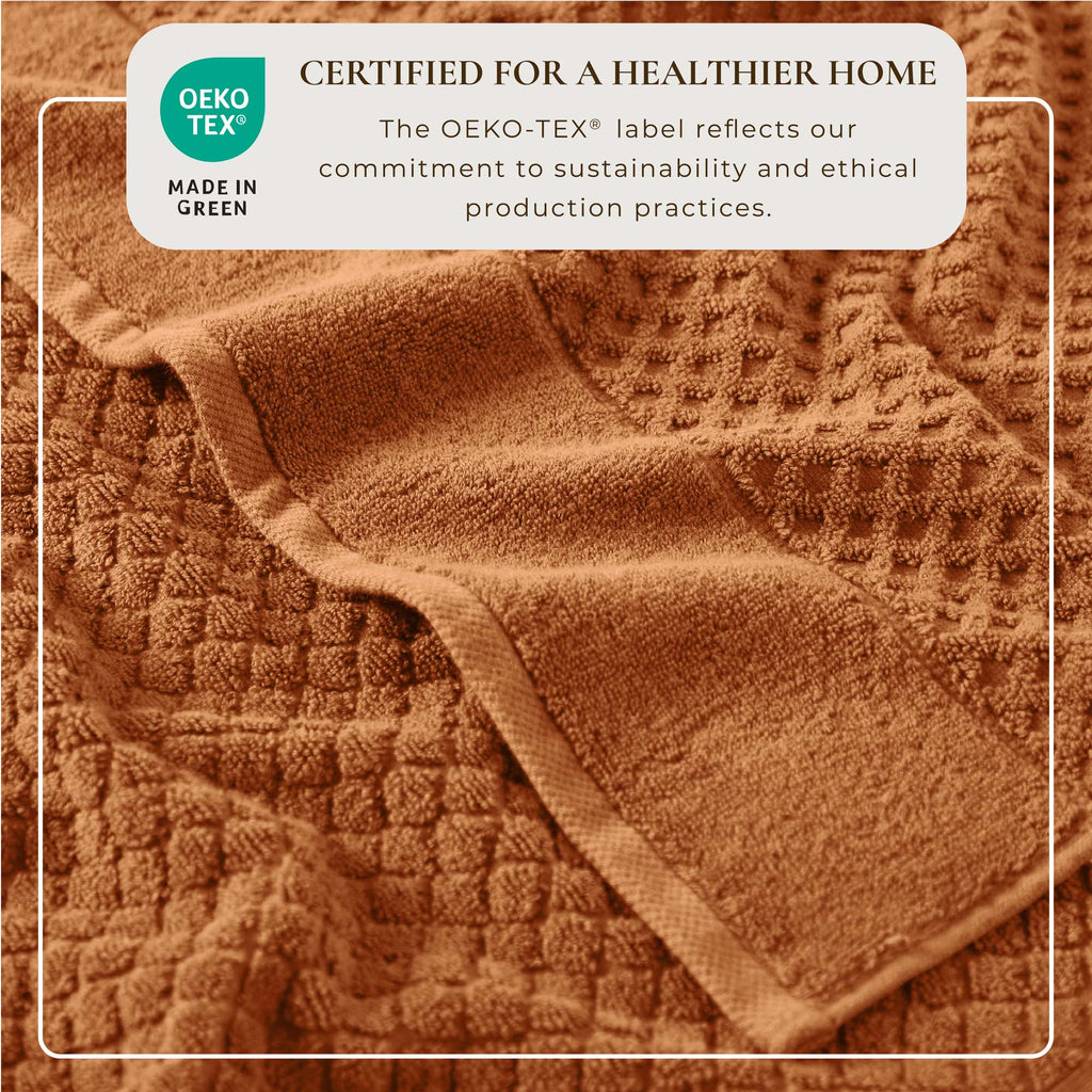 Grayson Cotton Diamond Waffle Weave Bath Towel Set
