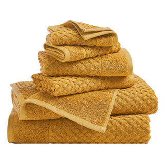 Grayson Cotton Diamond Waffle Weave Bath Towel Set