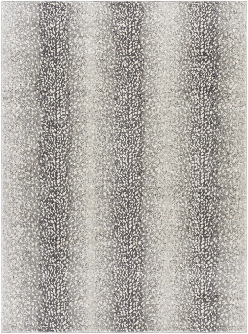 Pointblank Black Gray Antelope Print Rug – Modern Animal Print Area Carpet