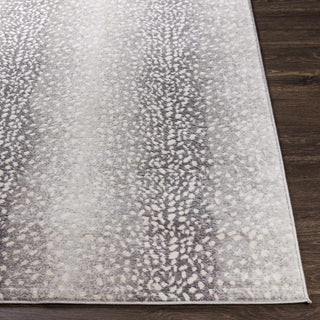 Pointblank Black Gray Antelope Print Rug – Modern Animal Print Area Carpet