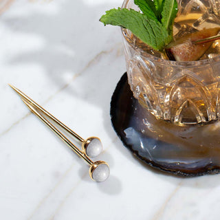 Hospitality Cocktail Picks, Gold & Crystal, Set of 4 - Anara Lifestyle
