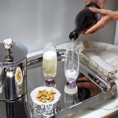 Hospitality Silver & Crystal Ice Bucket - Anara Lifestyle