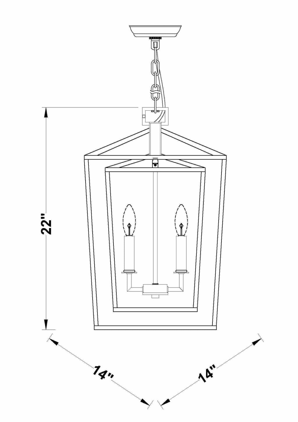 Hotevilla Gold Chain Ceiling Lighting – Elegant Modern Decorative Light Fixture
