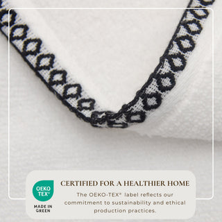 Elegant Cotton Border-Stitched Towel Set – Valery Collection (6-Piece)