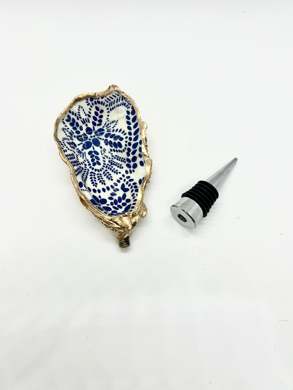 Gold Gilded Oyster Wine Stopper