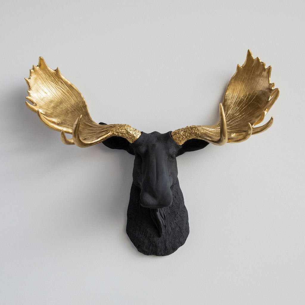 Sculpted Faux Moose Head Wall Decor