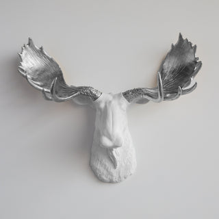 Sculpted Faux Moose Head Wall Decor