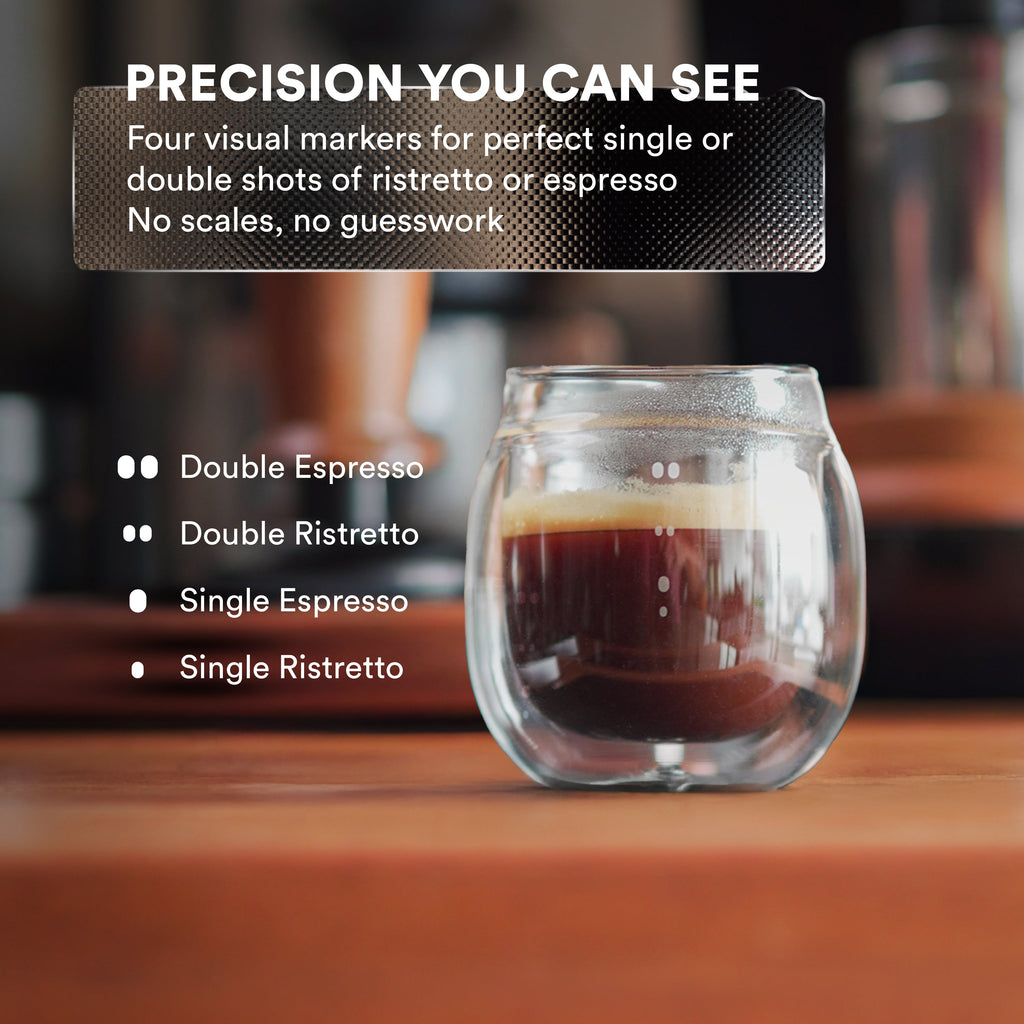 Double-Wall Espresso Pouring Glasses with Spout – Set of 2